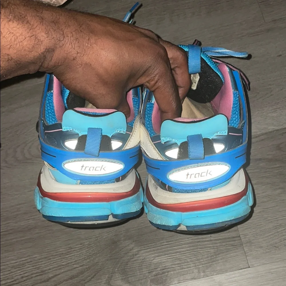 Balenciaga Blue and Gray Men's Sneakers - Picture 5 of 5